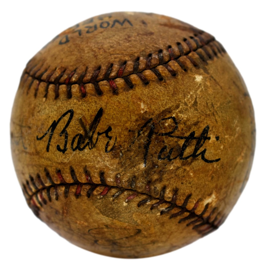 Sweet Spot Babe Ruth Baseball Signed Multi Auto 1930 Greats PSA DNA 212342 (1 of 10)