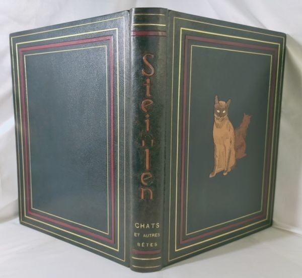 Thophile Steinlen "Chats et Autres Btes" 1933 Deluxe Morocco Binding Cats Art (1 of 10)
