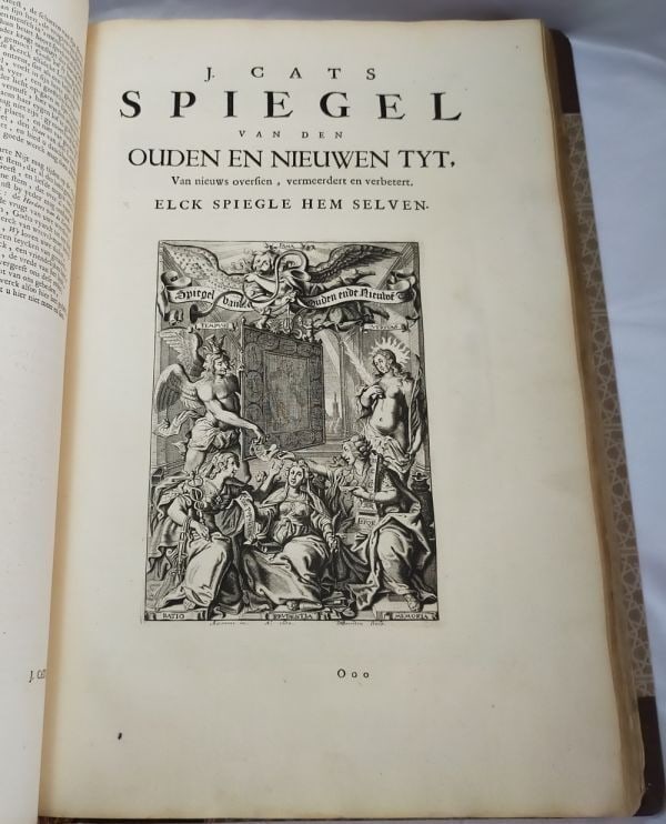 Dutch Golden Age Folio Illustrated Jacob Cats Book 1700 Wercken Emblem (1 of 10)