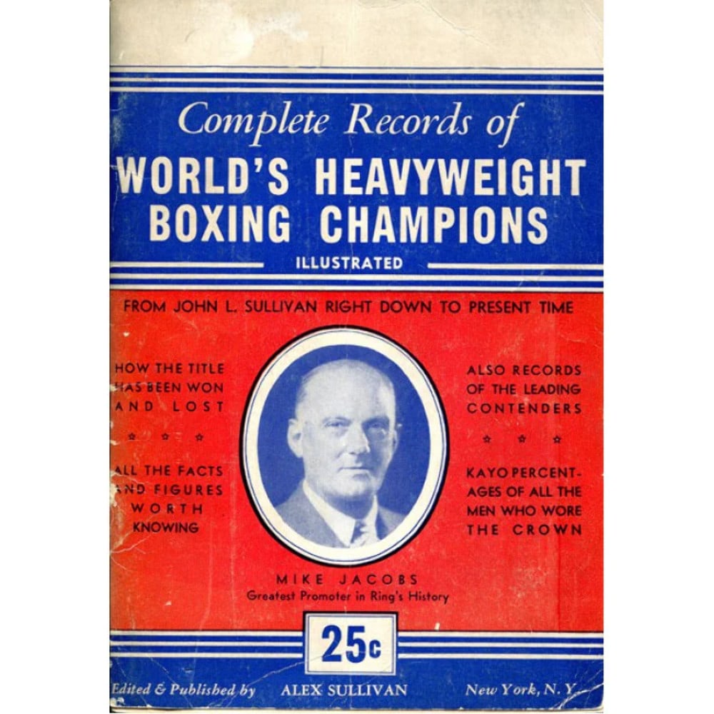 World's Heavyweight Boxing Champions Unsigned Complete Record Book (1 of 1)