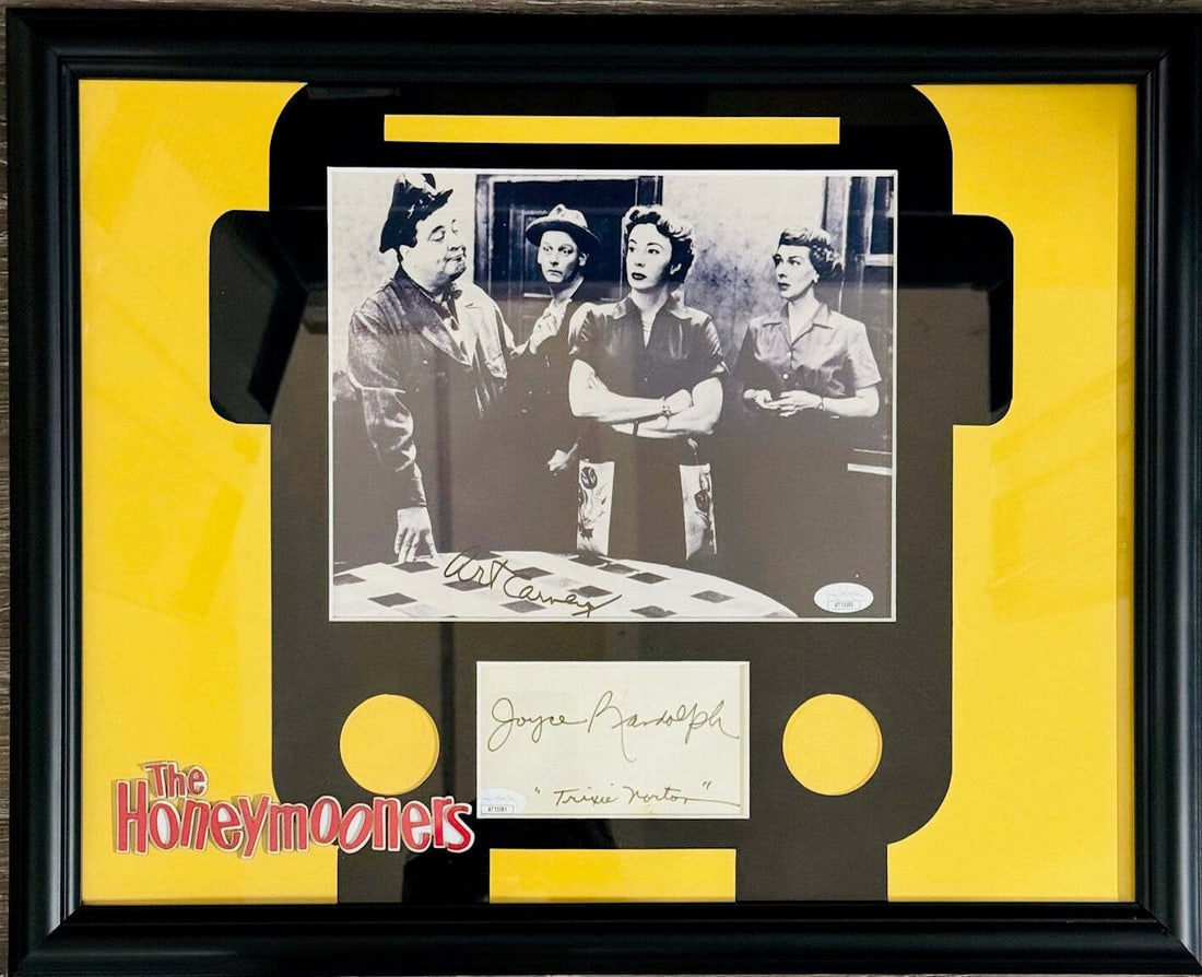 Art Carney & Joyce Randolph The Honeymooners Signed 8x10 Photo & 3x5 index (JSA) (1 of 4)