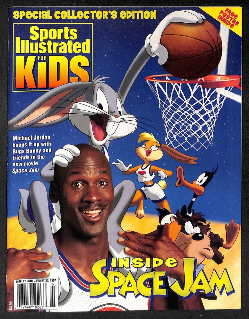Sports Illustrated Kids Newsstand w Cards 10 Michael Jordan Space Jam 1997 (1 of 2)