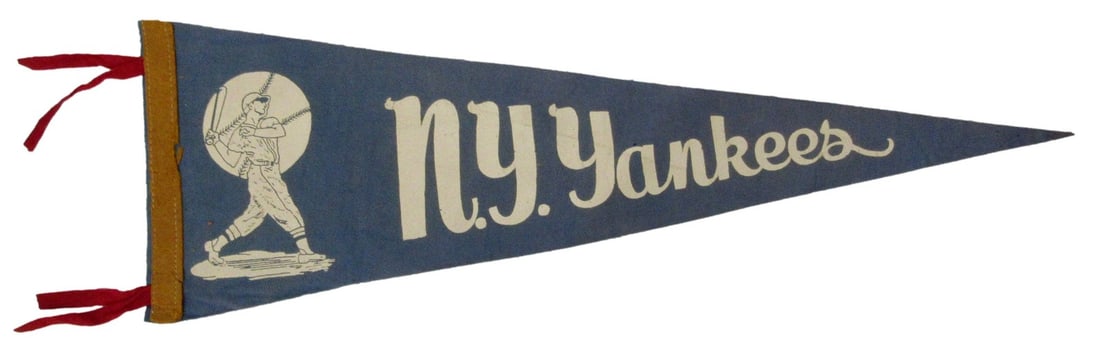 Vintage 1940's N.Y. Yankees Felt Pennant 8x26 208203 (1 of 1)