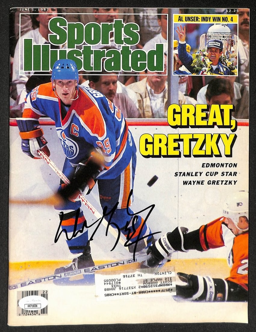 Sports Illustrated Oilers Wayne Gretzky Signed 1987 HOF Autographed (1 of 3)