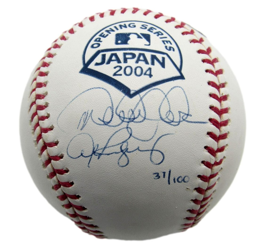 Signed 2004 MLB Japan Steiner Baseball Series Rodriguez Alex Derek Jeter: Signed 2004 MLB Japan Steiner Baseball Series Rodriguez Alex Derek Jeter Item Specifics: Autograph Authentication: Steiner Sports Original/Reprint: Original Product: Ball Sport: Baseball Team: New