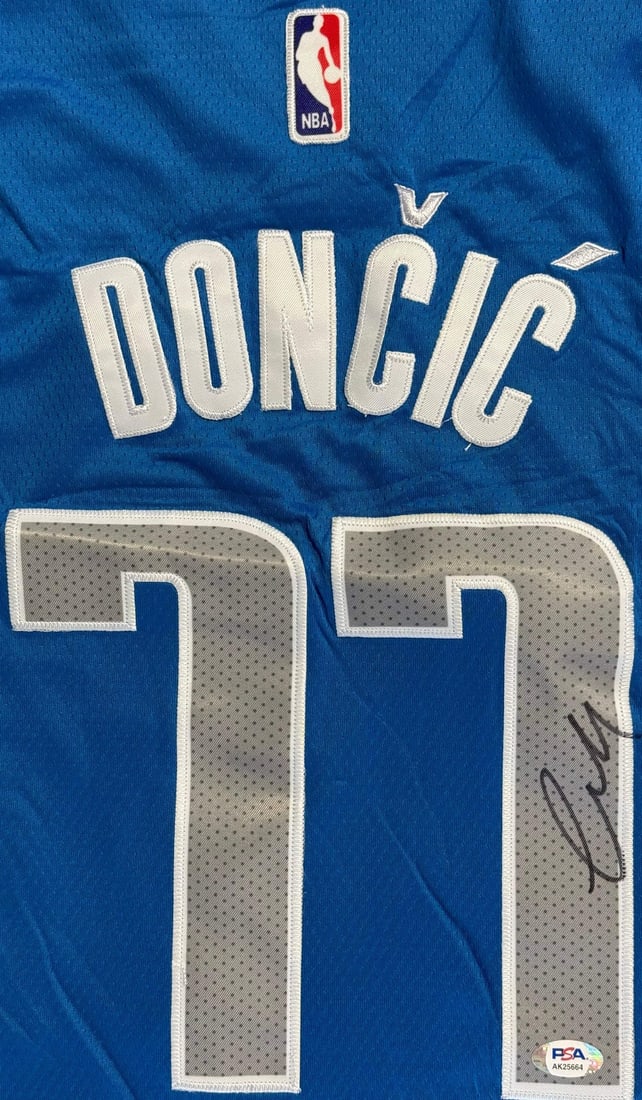 Luka Doncic Autographed Dallas Mavericks Nike Authentic Swingman Jersey (PSA): Luka Doncic Autographed Dallas Mavericks Nike Authentic Swingman Jersey (PSA) Item Specifics: Brand: Professional Sports Authentication (PSA) Luka Doncic Autographed Dallas Mavericks Nike Authentic