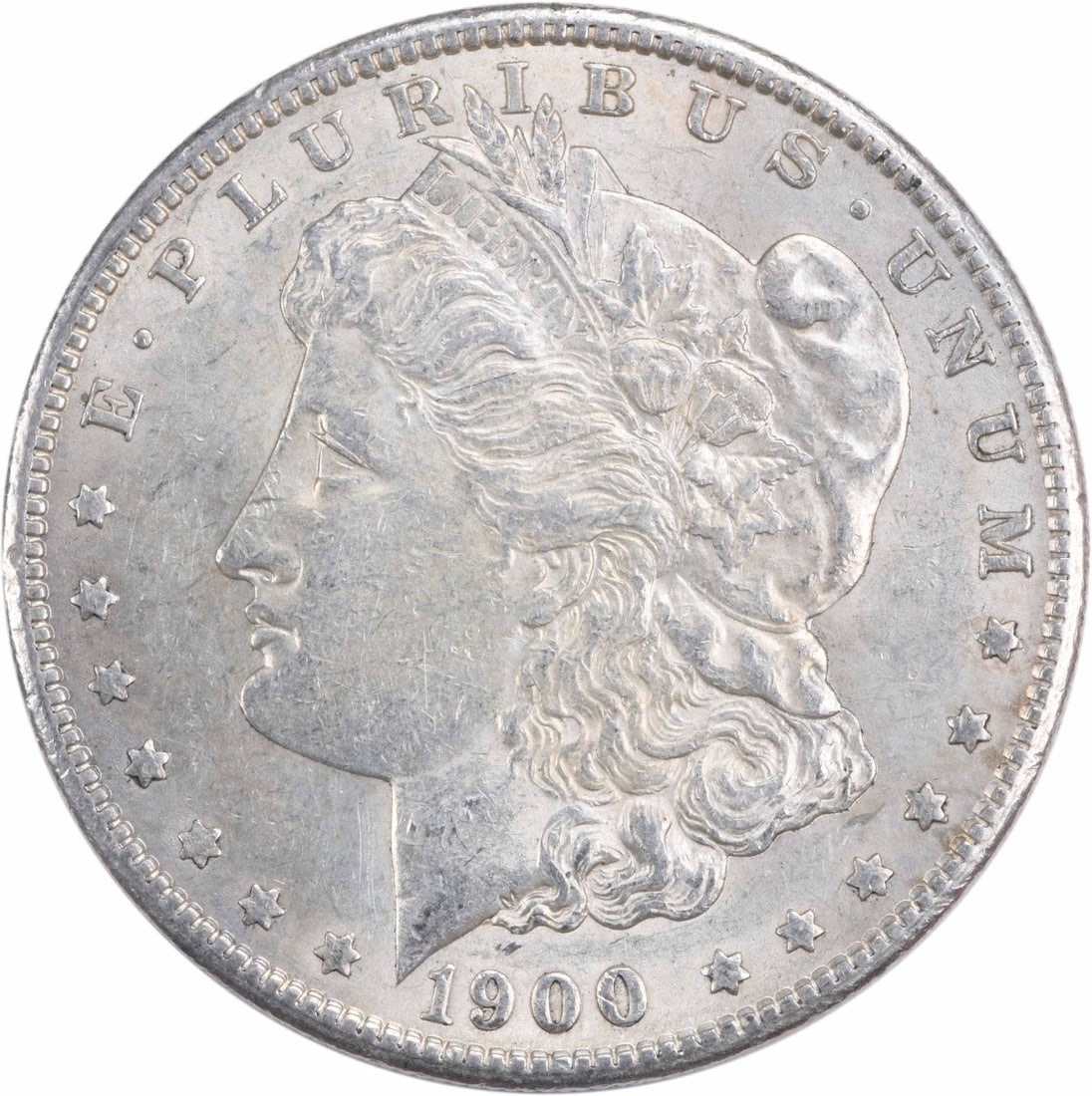 Morgan Silver Dollar AU Slider Uncertified 1900-S: Morgan Silver Dollar AU Slider Uncertified 1900-S The 1900-S Morgan Silver Dollar is a circulated coin with a rich history, featuring a striking design by George T. Morgan. Made from 90% silver and 10