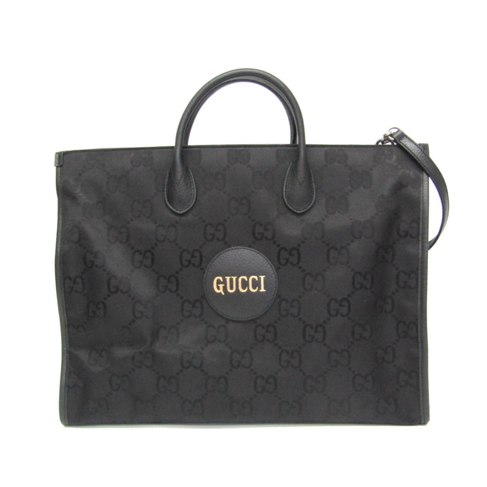 GUCCI Handbag Shoulder Bag Nylon Canvas Leather: GUCCI Handbag Shoulder Bag Nylon Canvas Leather Nylon canvas and leather combine in sleek, modern design, defining the Gucci Off the Grid GG shoulder bag. With an open zipper pocket and adjustable