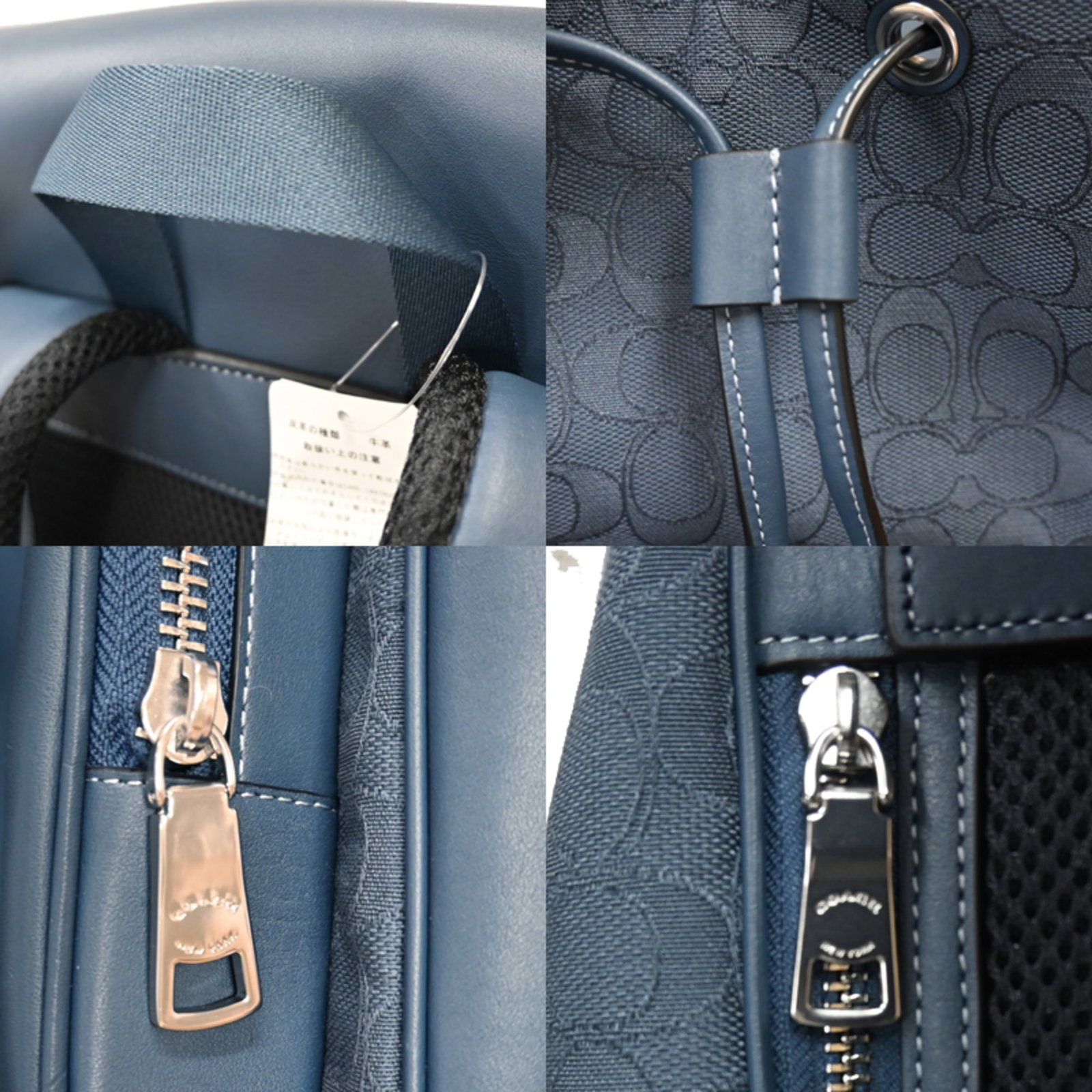 COACH Leather Navy - 7