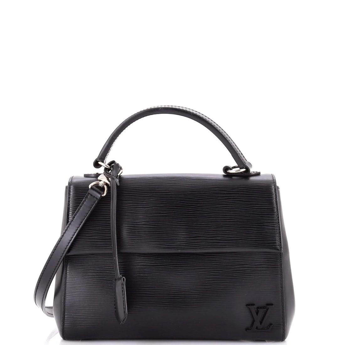 Epi Leather Louis Vuitton Cluny BB Top Handle Bag: Epi Leather Louis Vuitton Cluny BB Top Handle Bag Small Epi Leather Louis Vuitton Cluny BB Top Handle Bag for sale. This black Epi Leather Cluny Top Handle Bag features a classic design with a 4"