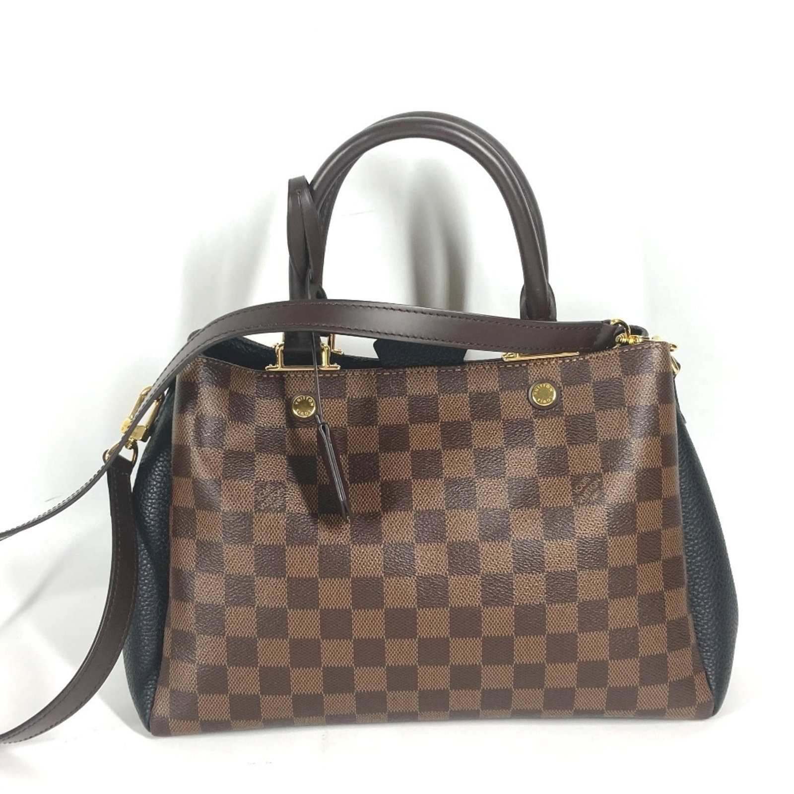 LOUIS VUITTON Handbag Shoulder Bag Tote Bag Damier Canvas: LOUIS VUITTON Handbag Shoulder Bag Tote Bag Damier Canvas Damier Canvas is a classic pattern that adds a touch of timeless elegance to this Louis Vuitton shoulder bag tote. Made from high-quality brow