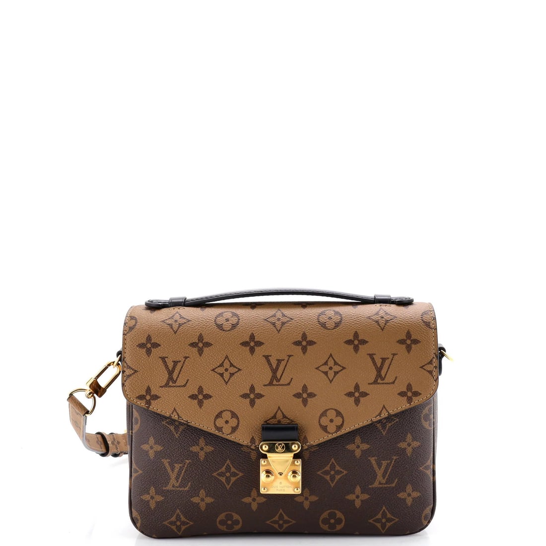 Monogram Canvas Reverse Pochette Vuitton Louis: Monogram Canvas Reverse Pochette Vuitton Louis The Louis Vuitton Monogram Canvas Reverse Pochette Vuitton Louis is a stylish cross-body bag with a classic design. Its brown canvas exterior features a