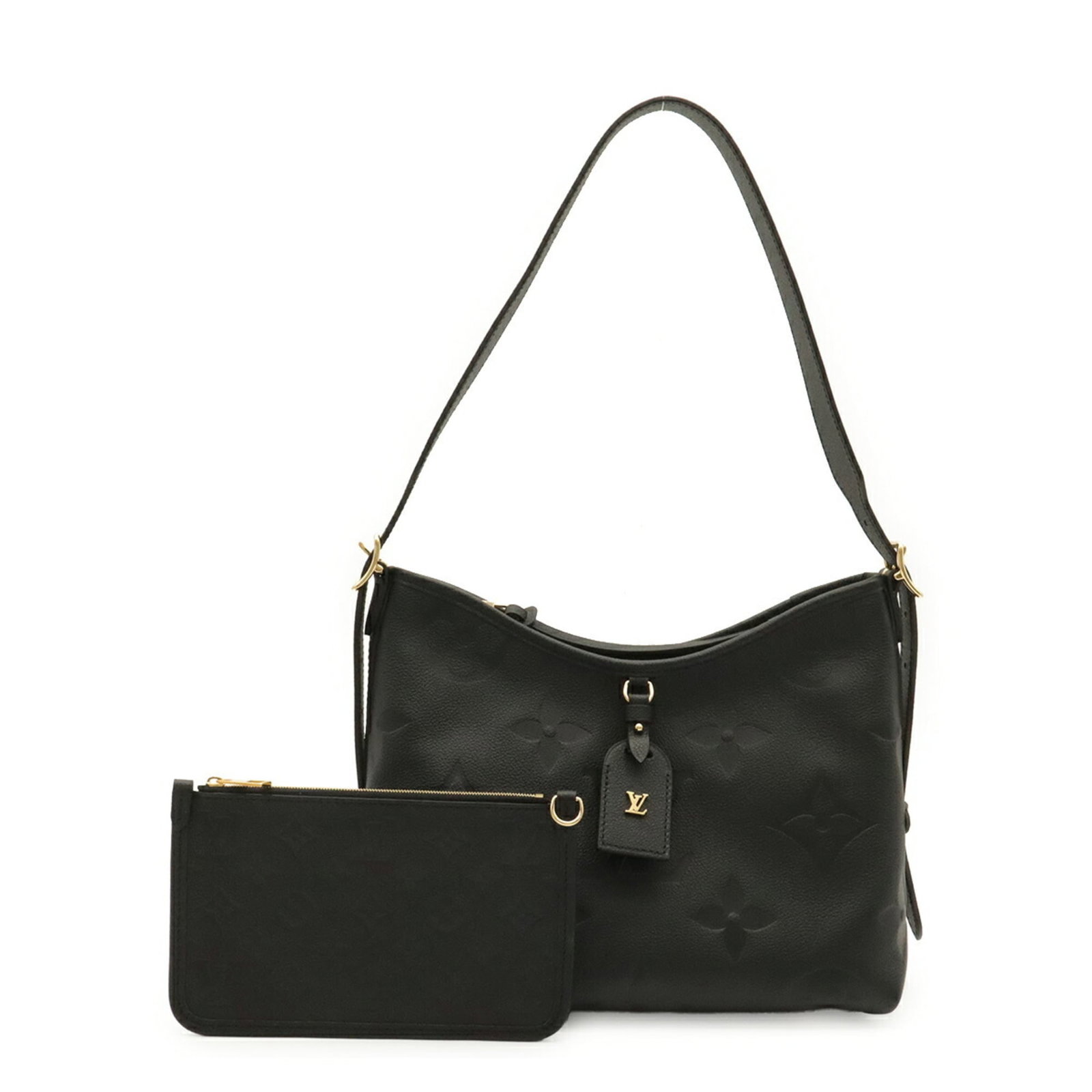 LOUIS VUITTON Pouch Shoulder Bag Monogram Empreinte: LOUIS VUITTON Pouch Shoulder Bag Monogram Empreinte Black, Noir, or Or Monogram Empreinte Louis Vuitton Pouch Shoulder Bag, 20cm x 28cm x 12cm, brand new in original condition. Item Specifics: Brand: 