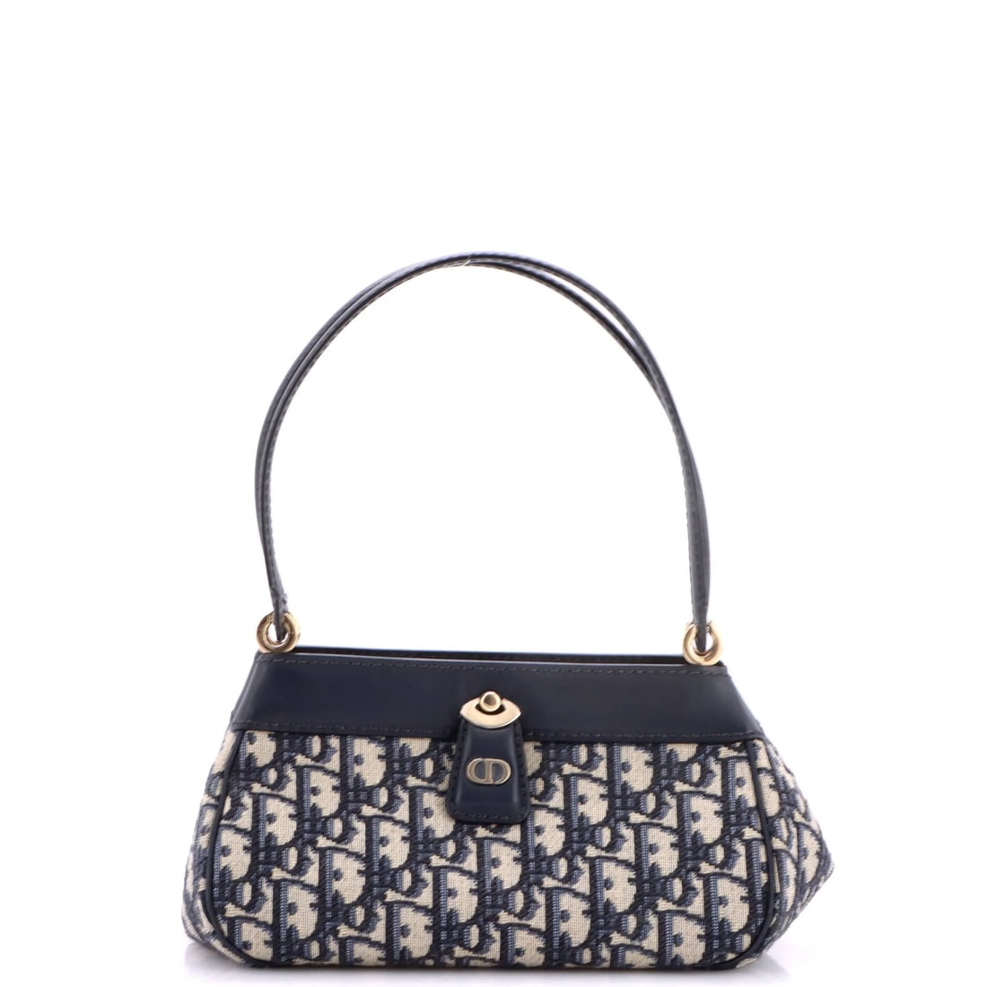 Key Bag Dior Christian Oblique Small Canvas: Key Bag Dior Christian Oblique Small Canvas Small Blue Key Bag Dior Oblique Canvas in Pristine Condition. This leather and canvas shoulder bag features a striking blue exterior with minor scuffs,
