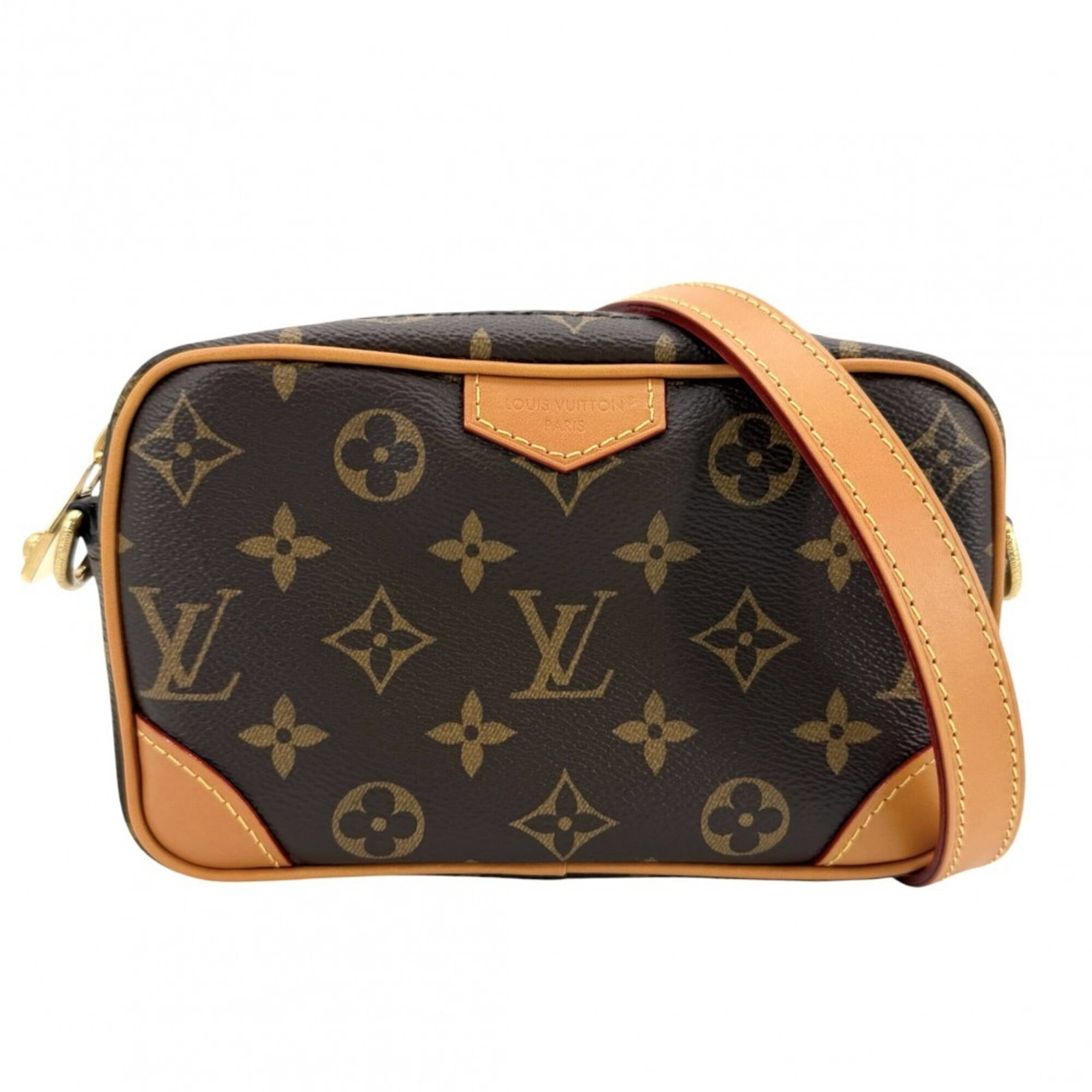 LOUIS VUITTON Shoulder Bag Monogram Canvas: LOUIS VUITTON Shoulder Bag Monogram Canvas Brown Monogram Canvas Shoulder Bag from Louis Vuitton. Made from high-quality Monogram canvas, this shoulder bag features the iconic Louis Vuitton design. In