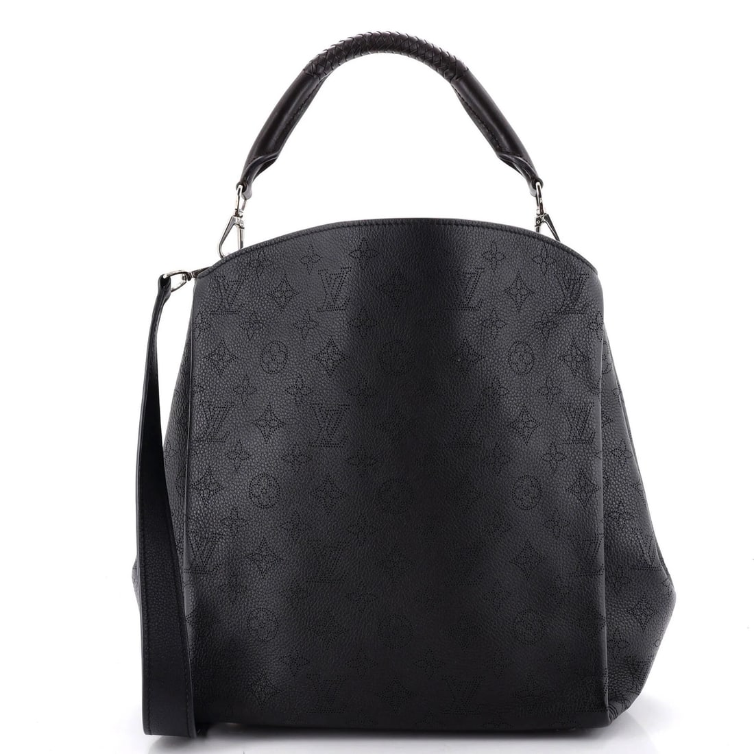 Babylone Handbag PM Mahina Leather Louis Vuitton: Babylone Handbag PM Mahina Leather Louis Vuitton Black Babylone Handbag PM Mahina Leather Louis Vuitton features a classic hobos style with a 5" handle drop and 19" strap drop, making it a versatile a