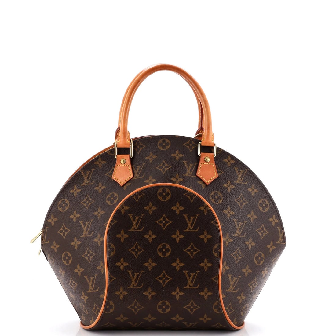 Canvas Monogram Louis Vuitton Bag Ellipse: Canvas Monogram Louis Vuitton Bag Ellipse Canvas Monogram Louis Vuitton Bag Ellipse in Brown. This Louis Vuitton bag features a classic bowler design with a canvas exterior and gold hardware, adorned