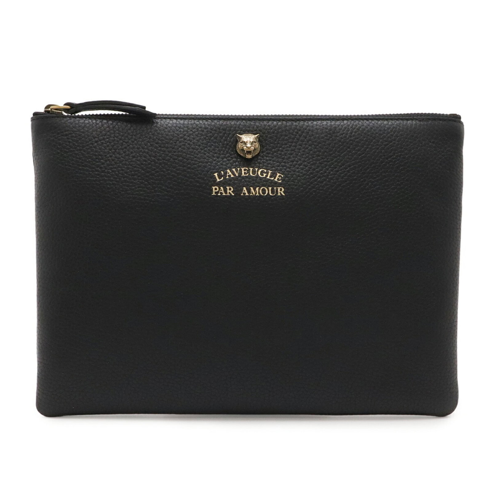 GUCCI Clutch Bag Leather: GUCCI Clutch Bag Leather Black Leather Clutch Bag from Gucci, Italy, made from high-quality leather with a sleek 19.5cm x 27cm size, perfect for adding a touch of luxury to any outfit. In excellent co