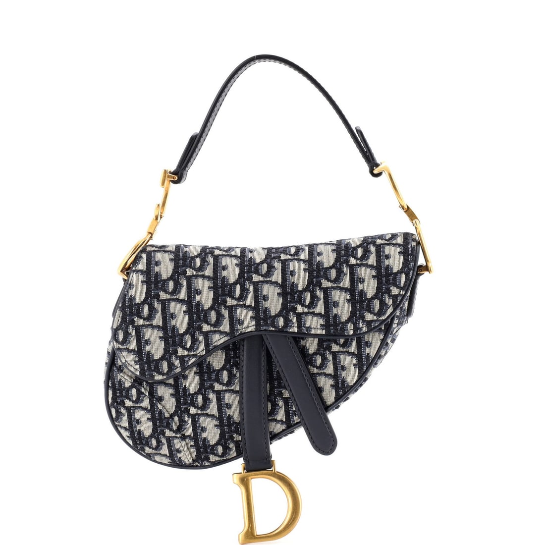 Saddle Handbag Oblique Mini Canvas Dior Christian: Saddle Handbag Oblique Mini Canvas Dior Christian The Saddle Handbag Oblique Mini Canvas Dior Christian is a stylish and compact shoulder bag featuring a blue canvas exterior with a neutral interior. 