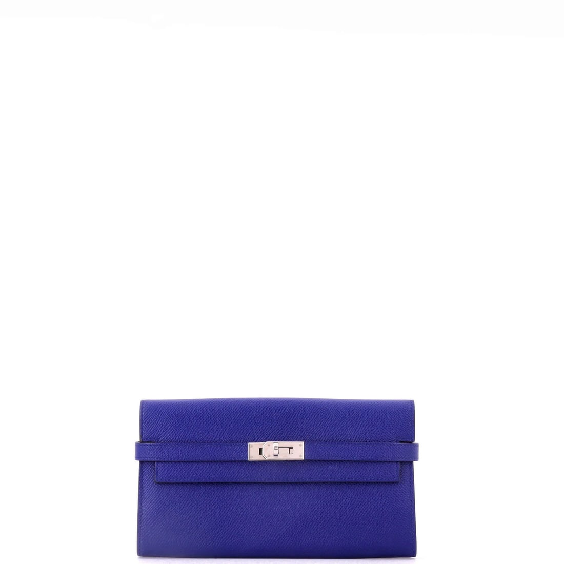 Kelly Hermes Epsom Wallet Long: Kelly Hermes Epsom Wallet Long The Kelly Hermes Epsom Wallet Long is a stunning blue leather wallet with palladium hardware, bearing the signature of the renowned brand. Measuring 4.5" in height, 8" i