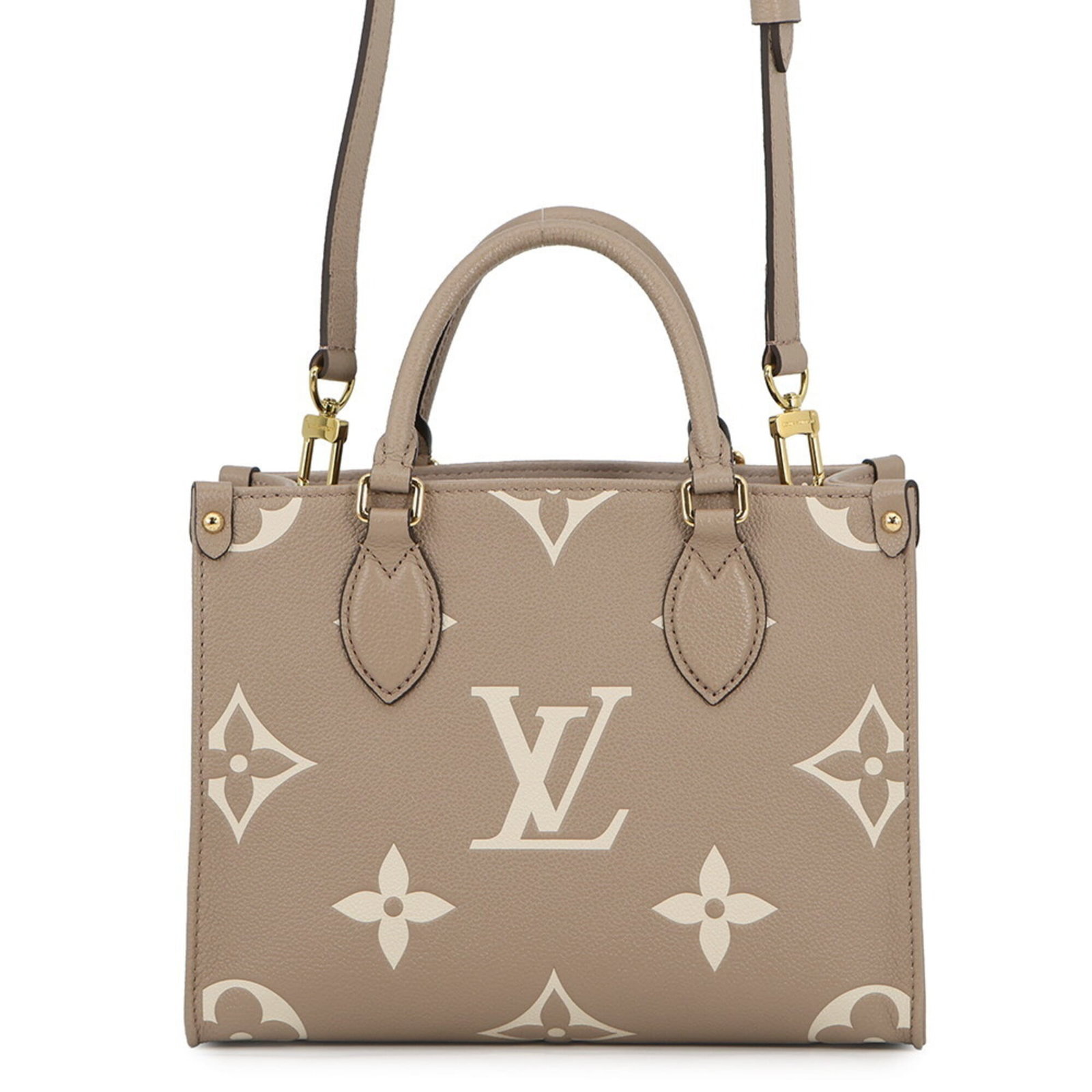 LOUIS VUITTON Handbag Shoulder Bag Tote Bag Monogram Empreinte: LOUIS VUITTON Handbag Shoulder Bag Tote Bag Monogram Empreinte Monogram Empreinte, the iconic Louis Vuitton design, adorns this stylish Bicolor tote bag. With its classic shape and timeless elegance,