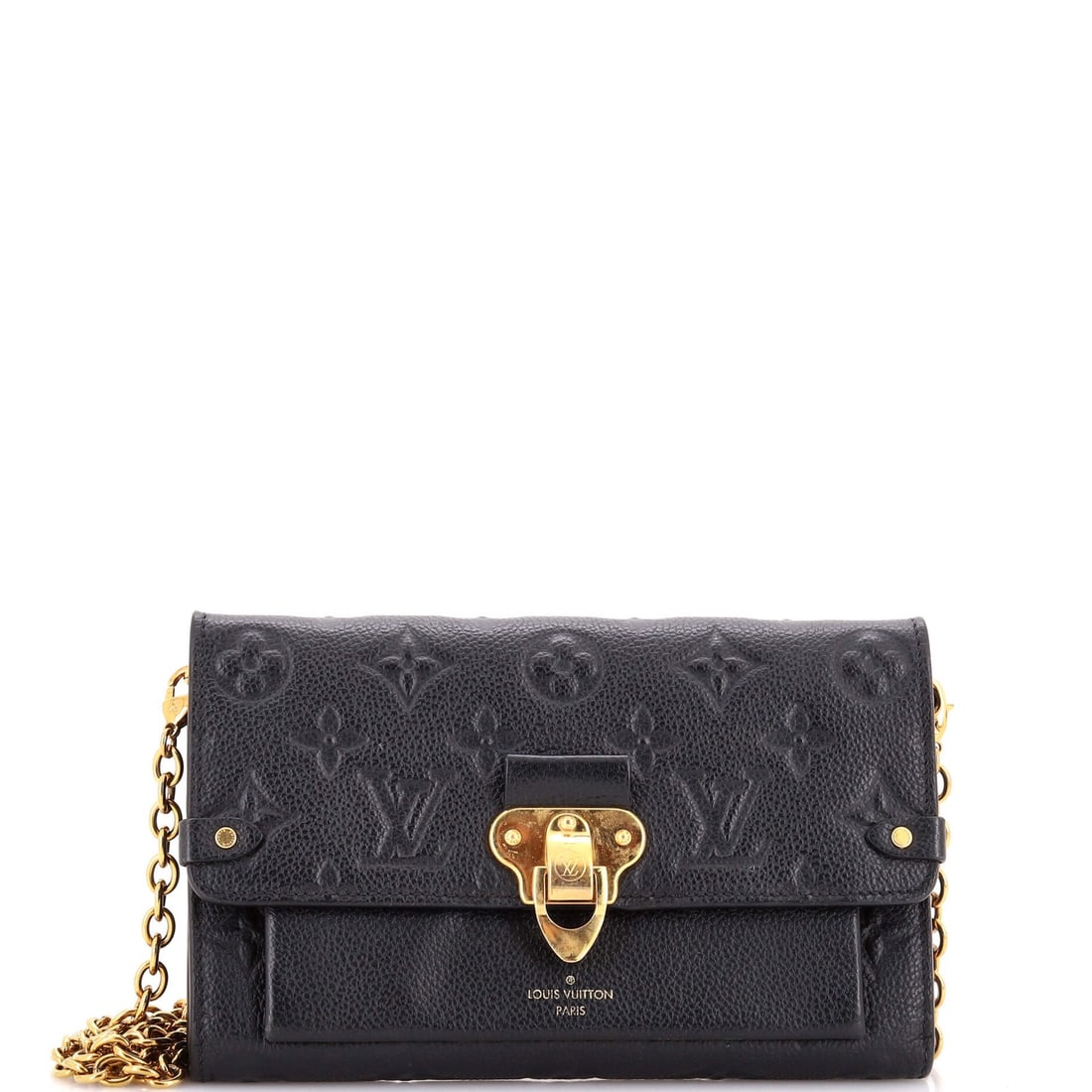 Chain Wallet Monogram Leather Louis Vuitton Vavin Empreinte: Chain Wallet Monogram Leather Louis Vuitton Vavin Empreinte Chain Wallet Monogram Leather Louis Vuitton Vavin Empreinte. This black leather chain wallet features a classic Louis Vuitton design with a 