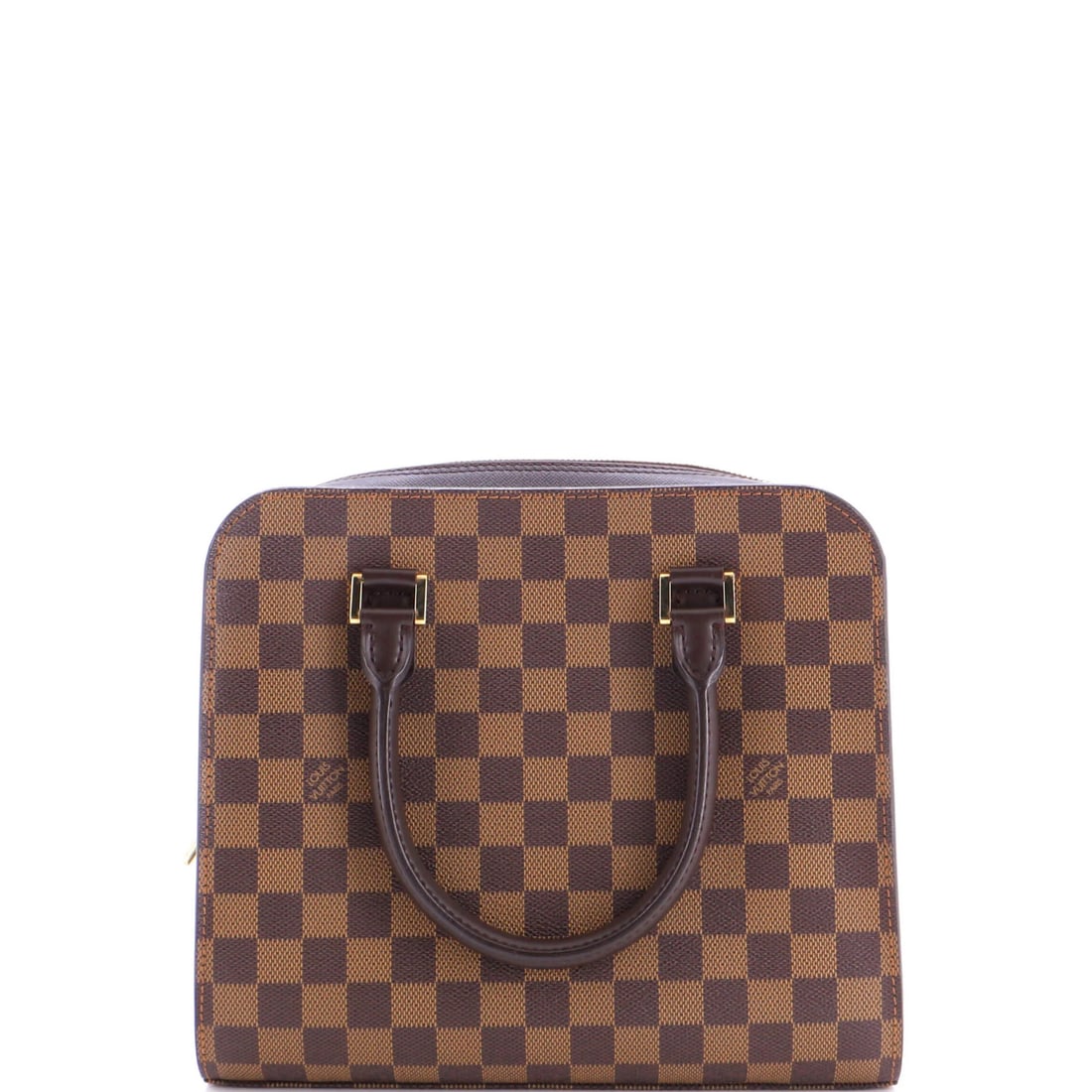 Triana Bag Louis Vuitton Damier: Triana Bag Louis Vuitton Damier Triana Bag Louis Vuitton Damier in Brown, a stylish and classic satchel with a canvas coated exterior and microfiber interior. Minor scuffs and creases are present on