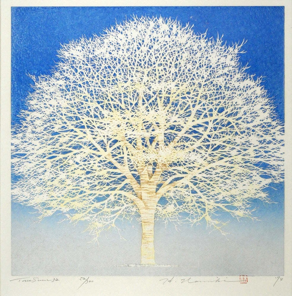 NAMIKI HAJIME Woodblock Print Tree Scene 32 Limited to 300 Japan Framed 1994: NAMIKI HAJIME Woodblock Print Tree Scene 32 Limited to 300 Japan Framed 1994 Item Specifics: Artist: Namiki Hajime Unit Of Sale: Single Piece Signed By: Namiki Hajime Image Orientation: Landscape Size