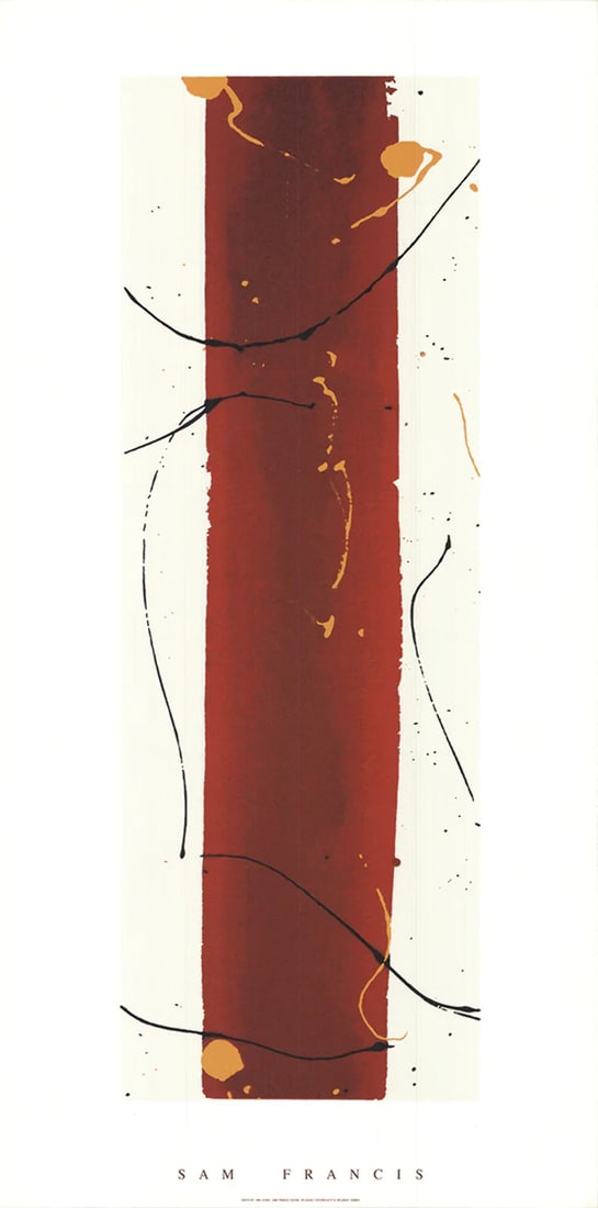 FRANCIS Sam Untitled Serigraph 1984 39.5" x 19.75" Abstract 2001 (1 of 4)