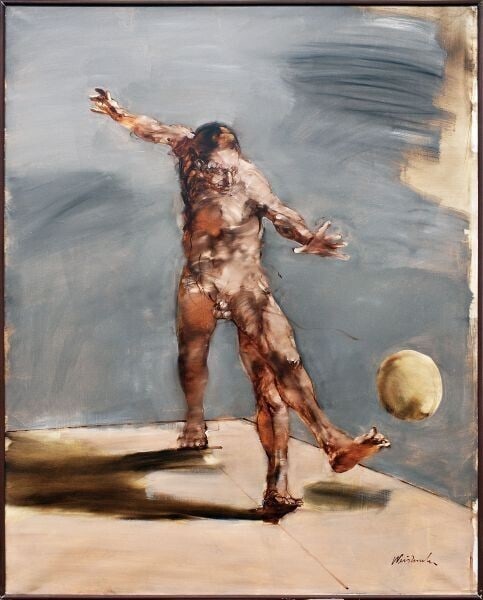 Oil Painting 64" Canvas Signed with Claude Weisbuch Galerie Tamenaga Label: Oil Painting 64" Canvas Signed with Claude Weisbuch Galerie Tamenaga Label Item Specifics: Artist: Claude Weisbuch Size: Large Material: Canvas Item Length: 64in Region Of Origin: Europe Subject: Kick