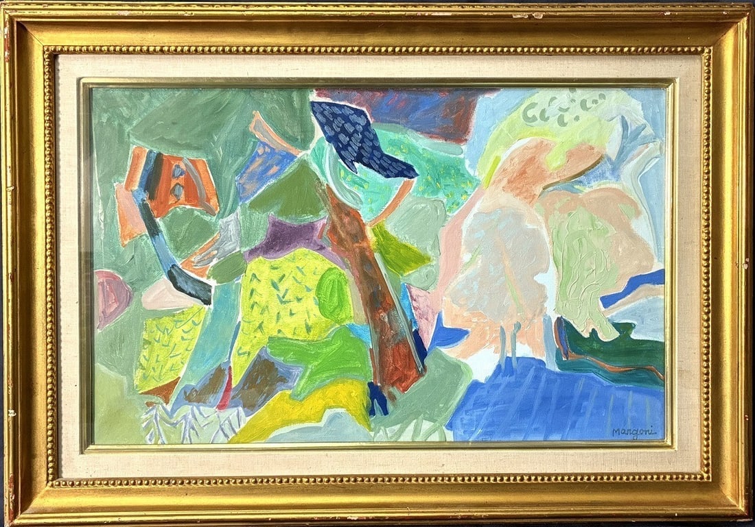 French Signed Flowering Tree Oil Margoni Abstract Painting Framed: French Signed Flowering Tree Oil Margoni Abstract Painting Framed Item Specifics: Artist: Denise Margoni Signed By: Denise Margoni Signed: Yes Size: Large Material: Canvas Framing: Framed Region Of Or