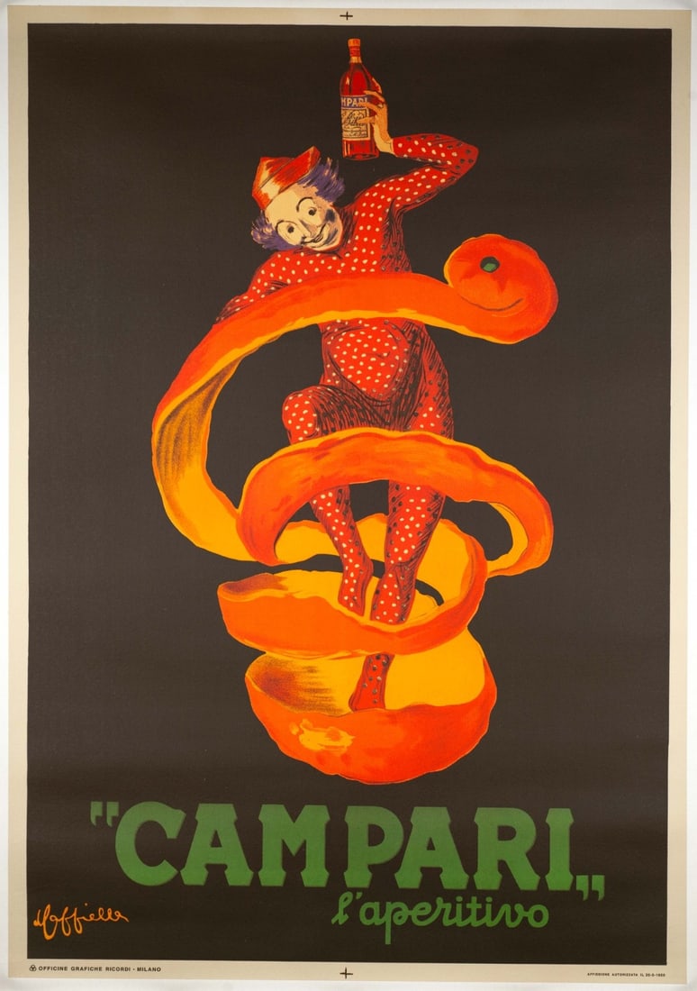 Campari Laperitivo Leonetto Cappiello 1950C Italian Poster: Campari Laperitivo Leonetto Cappiello 1950C Italian Poster Item Specifics: Artist: Federico Seneca Leonetto Cappiello Unit Of Sale: Single Piece Size: Medium Date Of Creation: 1950 Framing: Unframed R