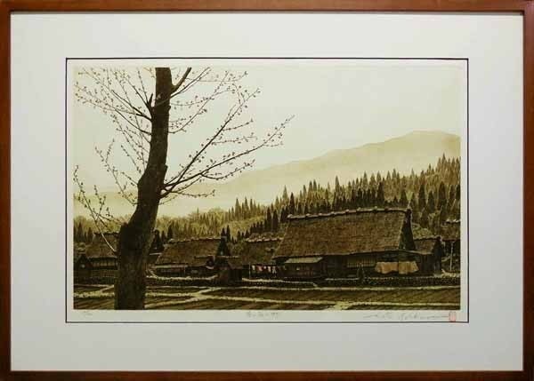 Norikane Shirakawago Spring Hiroto Japanese Art Print Landscape Etching (1 of 5)