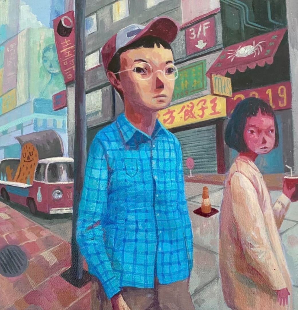 Mark Jeffrey R. Santos 2022 Unique Original Oil Painting on Canvas Signed Manila (1 of 7)
