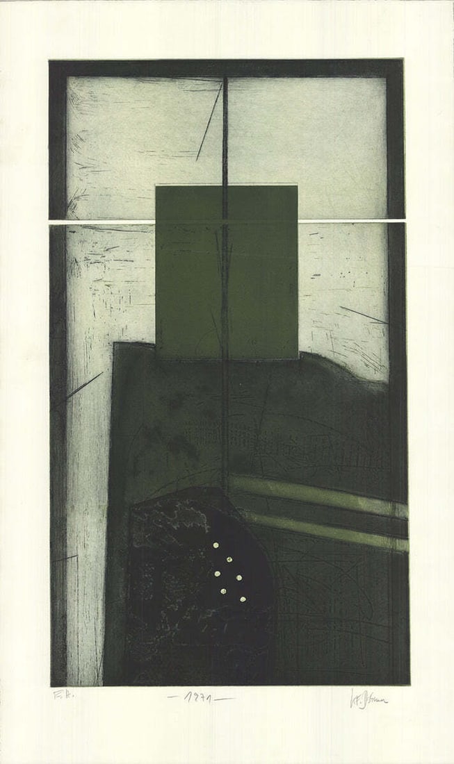 SIGNED Etching 1971 41.75" x 25" Contemporary KARL FRED DAHMEN (1 of 5)