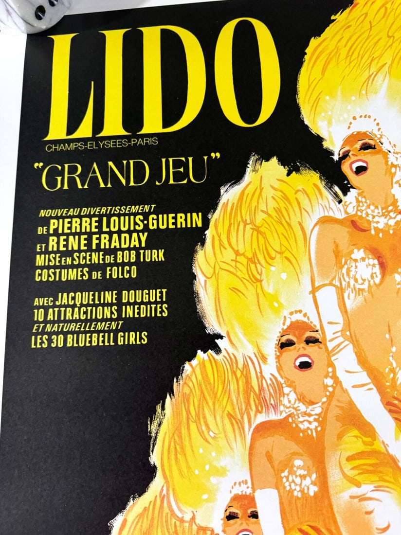 Bluebell Girl Delysee Paris Champs Grand Jeu Lido Rene: Bluebell Girl Delysee Paris Champs Grand Jeu Lido Rene Item Specifics: Artist: RENE GRUAU Character: CAbaret Size: Small Color: Multi-Color Date Of Creation: 1970c Material: Canvas Paper Original/Lice