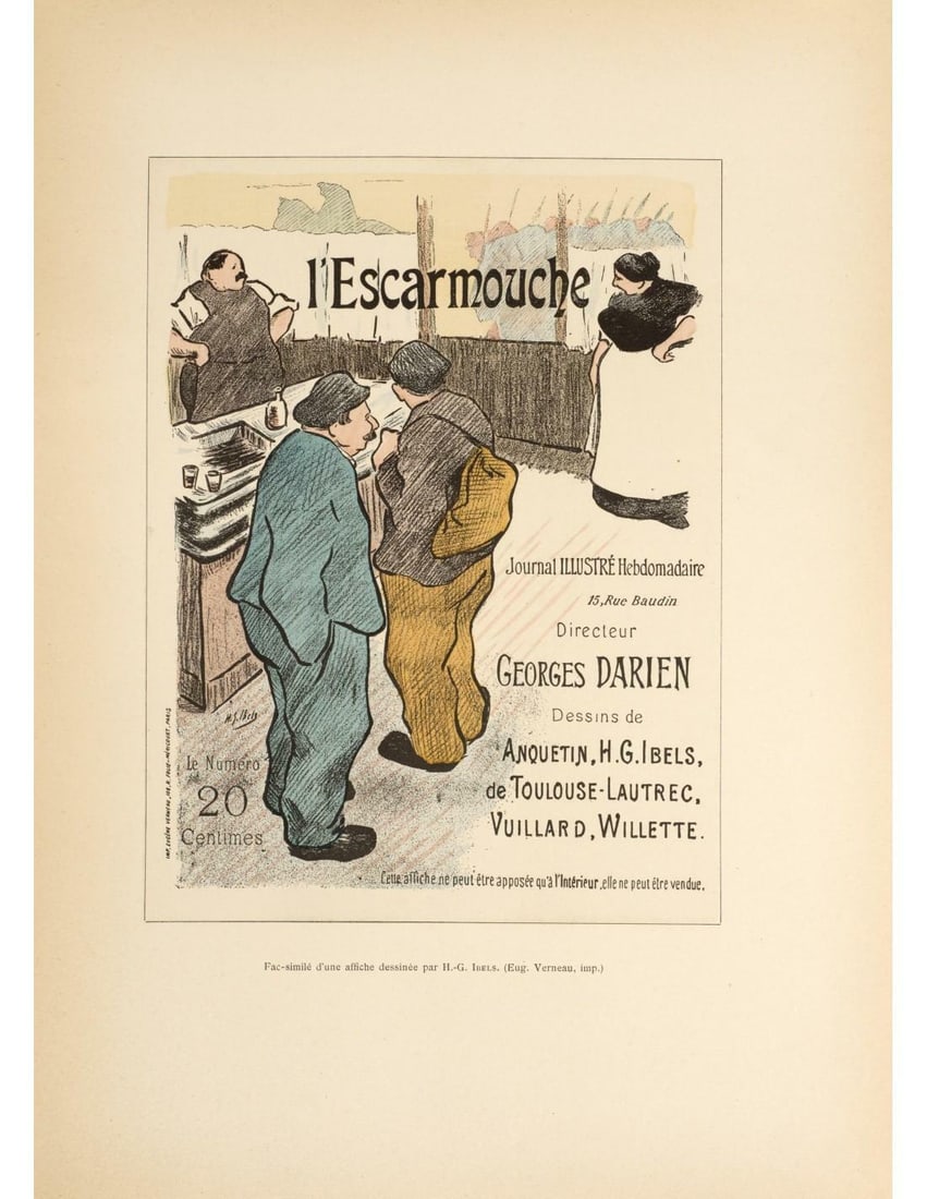 Vintage Poster L'Escarmouche By Ibels For Affiches Illustrees 1896: Vintage Poster L'Escarmouche By Ibels For Affiches Illustrees 1896 Item Specifics: Artist: IBELS Style: Art Nouveau Date Of Creation: 1897 Year Of Production: 1897 Width (Inches): 8.5 Subject: EAU Ori