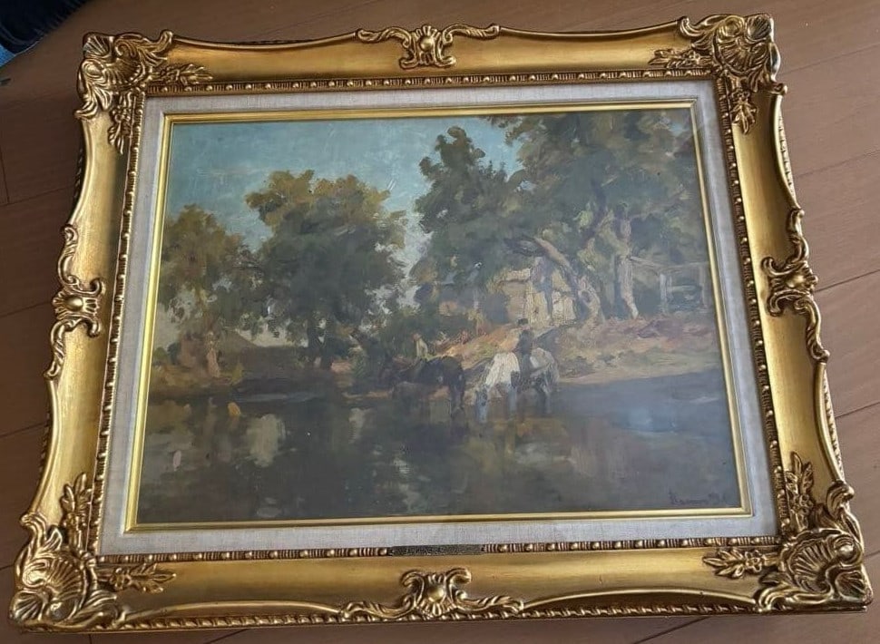 Vladimir Vasin By Water Signed Soviet Russian Oil Painting Gekkoso: Vladimir Vasin By Water Signed Soviet Russian Oil Painting Gekkoso Item Specifics: Artist: Vladimir Alekseevich Vasin Vladimir Alekseevich Vasin Unit Of Sale: Single Piece Signed By: Vladimir Alekseev