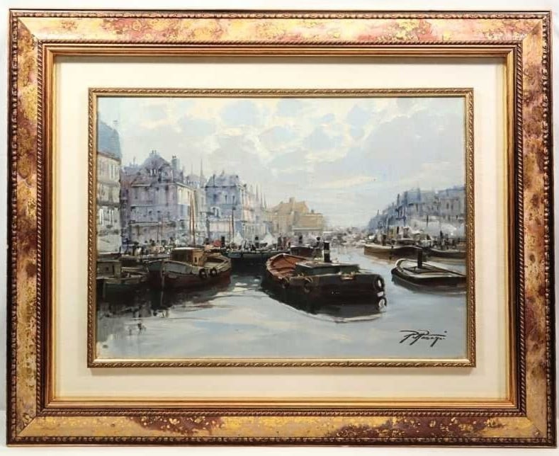 Italian Harbor Painting Raimondo Roberti Signed Framed: Italian Harbor Painting Raimondo Roberti Signed Framed Item Specifics: Artist: Raimondo Roberti Unit Of Sale: Single Piece Signed By: Raimondo Roberti Signed: Yes Size: Large Material: Canvas Framing: