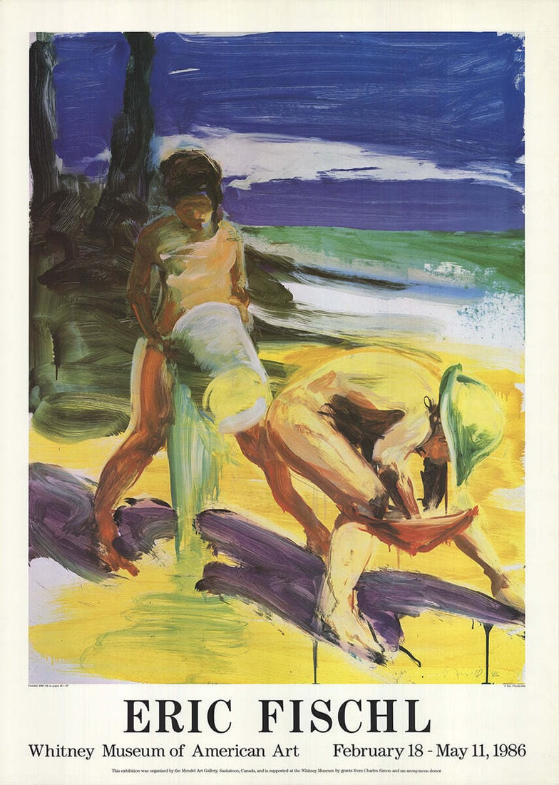 ERIC FISCHL Kids at the beach 49.5" x 35" Poster 1986 Contemporary Multicolor Y: ERIC FISCHL Kids at the beach 49.5" x 35" Poster 1986 Contemporary Multicolor Y Item Specifics: Artist: Eric Fischl Brand: Fischl Eric Country/Region Of Origin: USA Exact Year: 1986 Height: 49.5 Item 