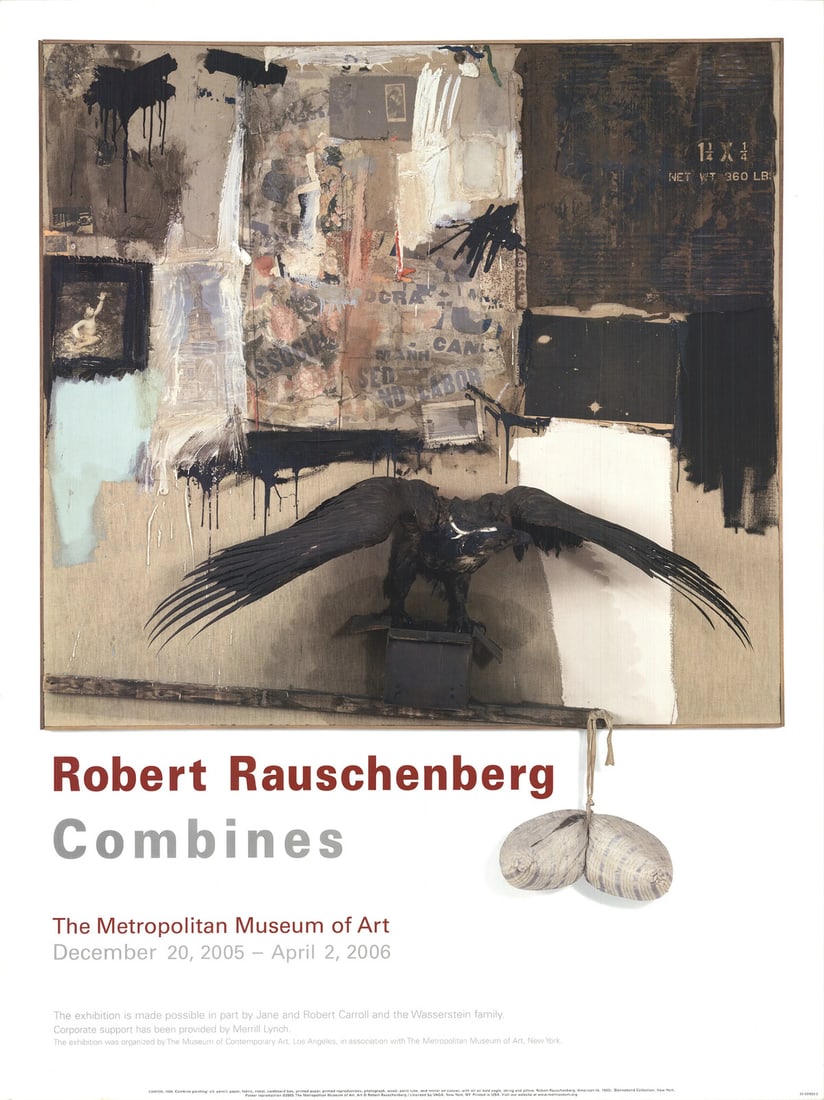 ROBERT RAUSCHENBERG Canyon 40" x 30" Offset Lithograph 2005 Pop Art Brown White (1 of 4)