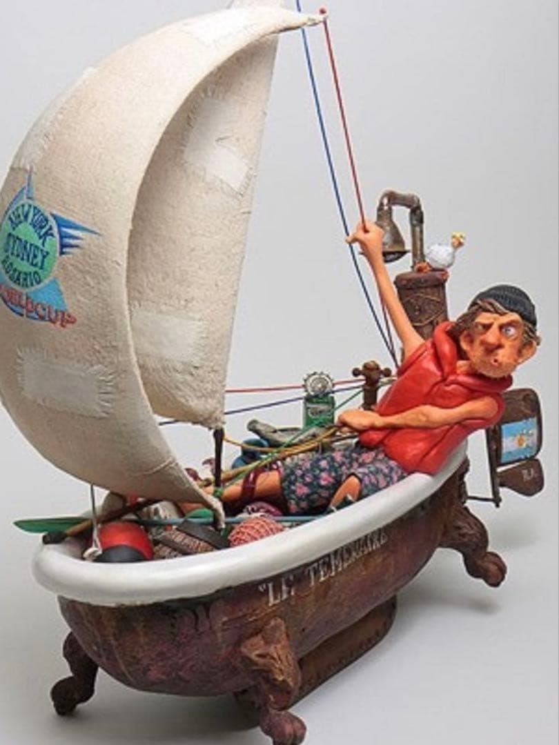 Guillermo Forchino Ship A Hoy Yacht Resin Figurine No Box Vintage Interior (1 of 7)