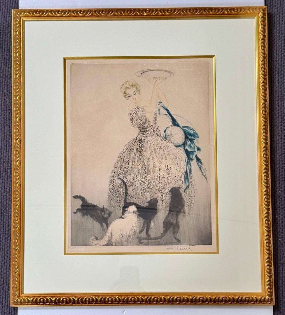 Woman Louis Icart Hand Etching Four Dogs Signed Numbered Framed: Woman Louis Icart Hand Etching Four Dogs Signed Numbered Framed Item Specifics: Unit Of Sale: Single Piece Artist: Louis Icart Signed By: Louis Icart Image Orientation: Portrait Size: Medium Signed: Y