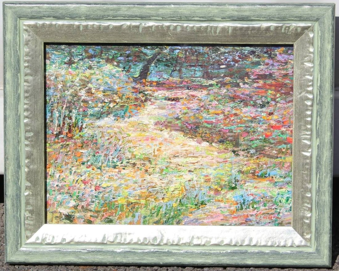 Lau Chun Garden Path Original Oil Painting Impasto Modern Impressionism: Lau Chun Garden Path Original Oil Painting Impasto Modern Impressionism Item Specifics: Artist: Lau Chun Unit Of Sale: Single Piece Signed By: Lau Chun Signed: Yes Size: Medium Material: Canvas Oil Fr
