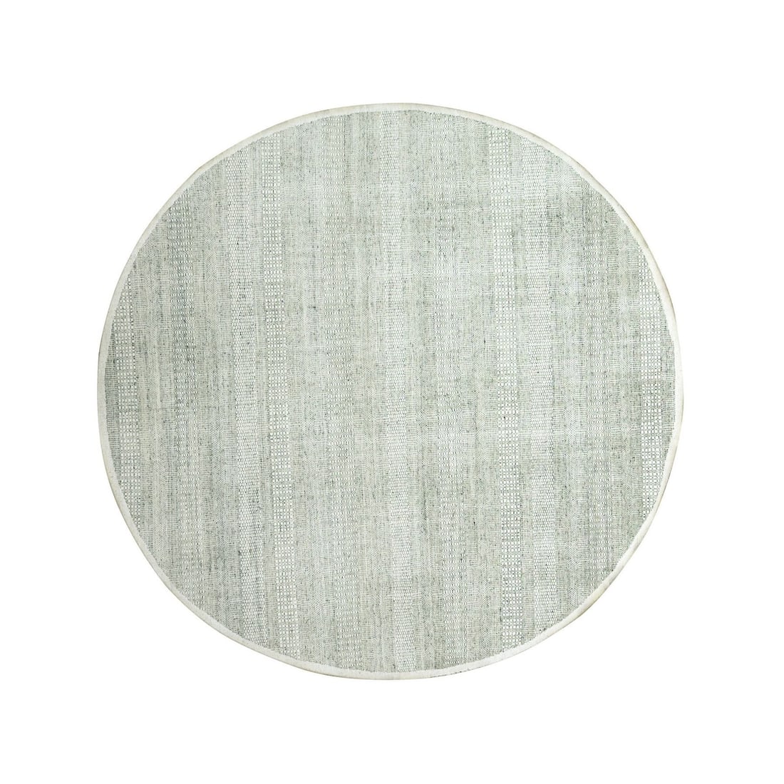 Organic Wool Rug Misty Gray 6'x6' Round Oxidized Grass Design Hand Knotted: Organic Wool Rug Misty Gray 6'x6' Round Oxidized Grass Design Hand Knotted Hand-knotted in luxurious organic wool, this 6'x6' round rug boasts a stunning oxidized grass design in a soothing misty gray