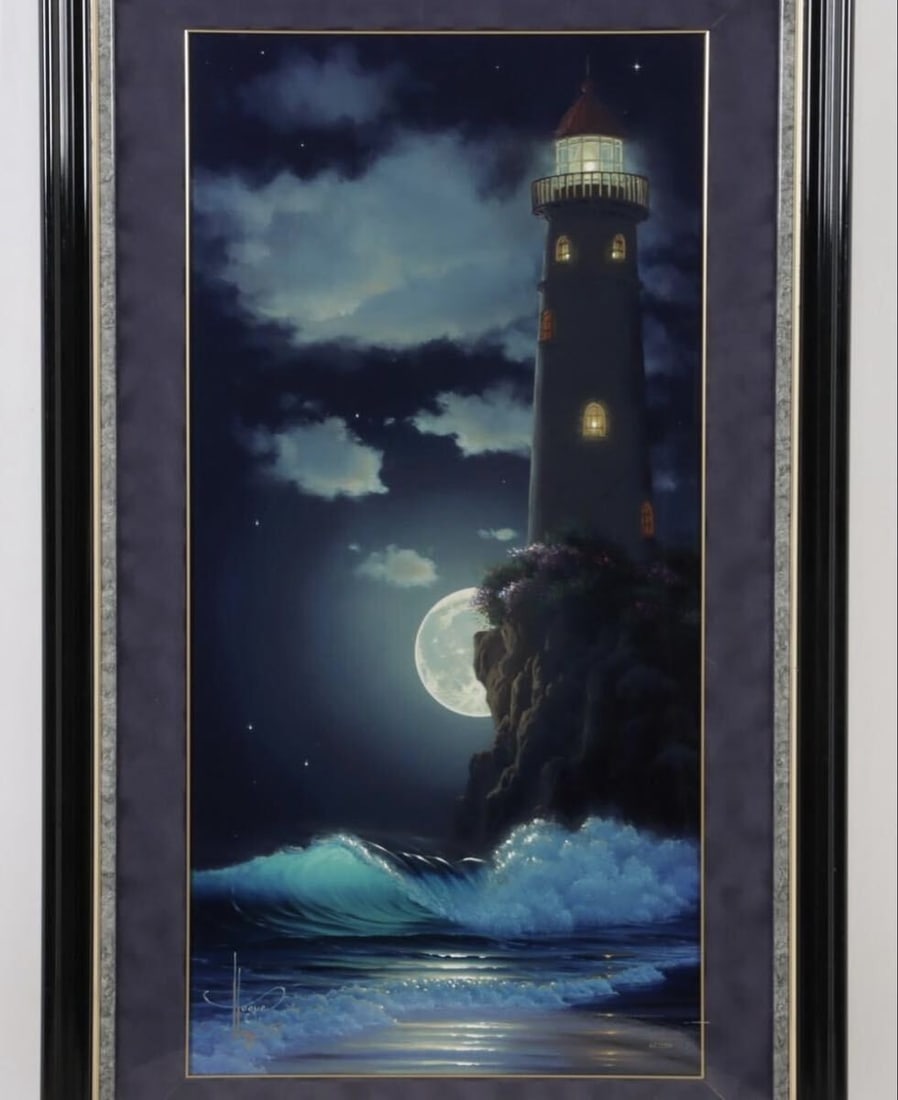 Sentinel Hand Embellished Mixed Media Print Signed By John Al Hogue (1 of 6)