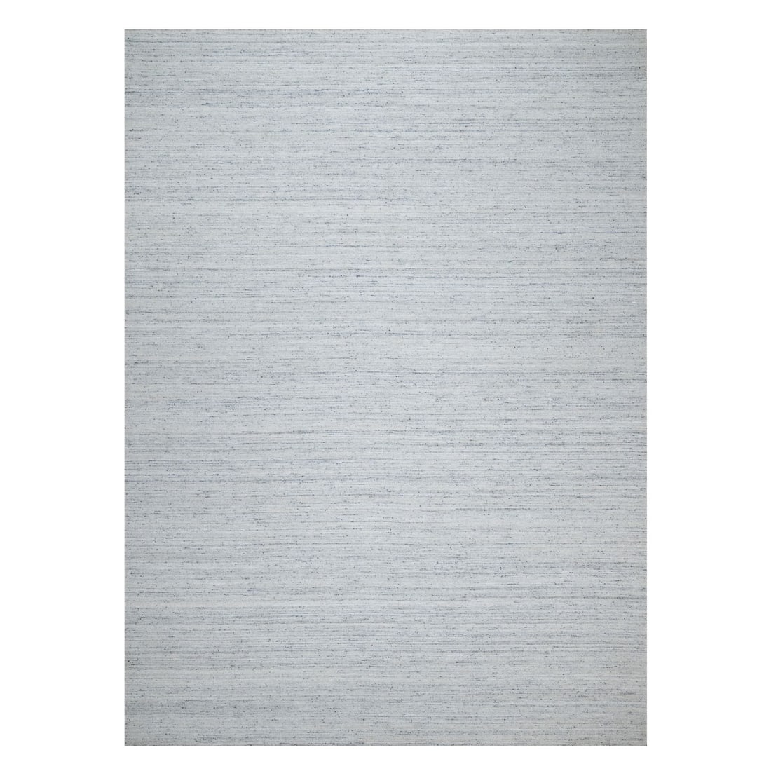 10'x13'10' Frost Gray Modern Striae Design Soft Wool Hand Loomed Rug: 10'x13'10' Frost Gray Modern Striae Design Soft Wool Hand Loomed Rug Soft and modern, this 10'x13'10' Frost Gray Striae Design Soft Wool Hand Loomed Rug features a subtle, grey color palette and a rec