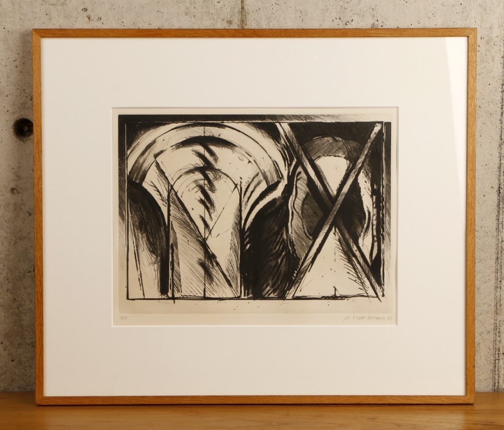 Signed Etching Pencil Numbered Framed Etching Original by Gerard Titus Carmel (1 of 7)