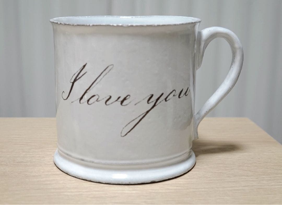 I Rare Ceramic Cup John Derian Villatte de CondiAstier EUC I Love You Mug (1 of 5)