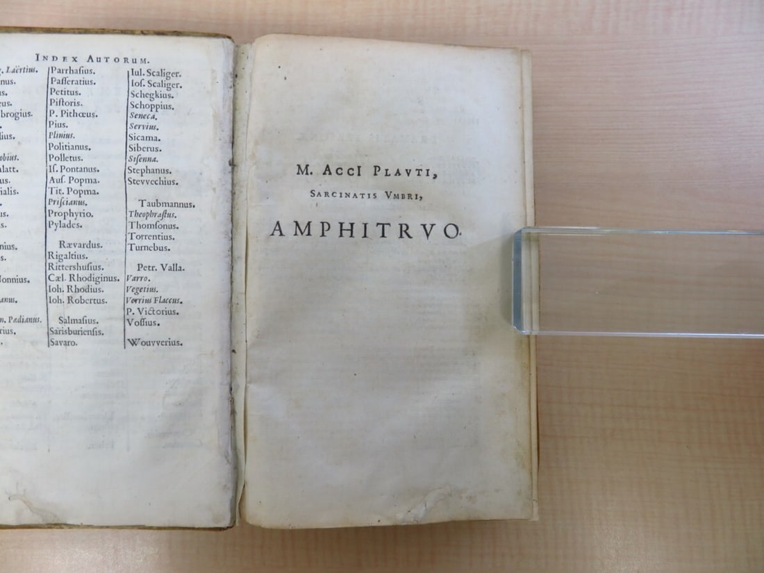 PLAUTE?M. Acci Plauti comediae accedit commentarius? 1645, First Edition - 3